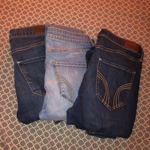 bundle • 3 pairs of hollister jeans